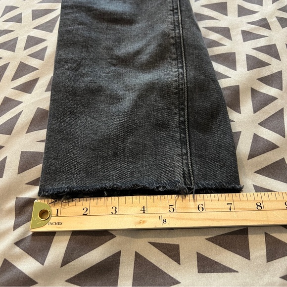 Aritzia Denim Forum The Arlo High Rise Straight Jean‎ Cutoff Hem Washed Black - Picture 15 of 15